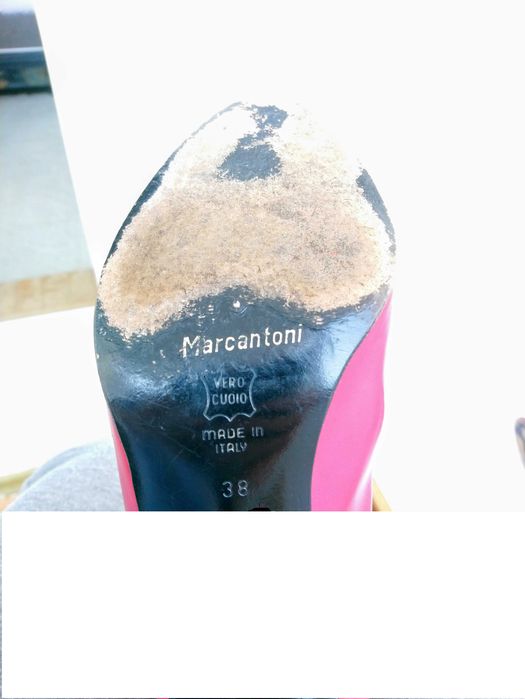 Cizme de piele subtire, Marcantoni, Made Italy, rosu, marime 37-38