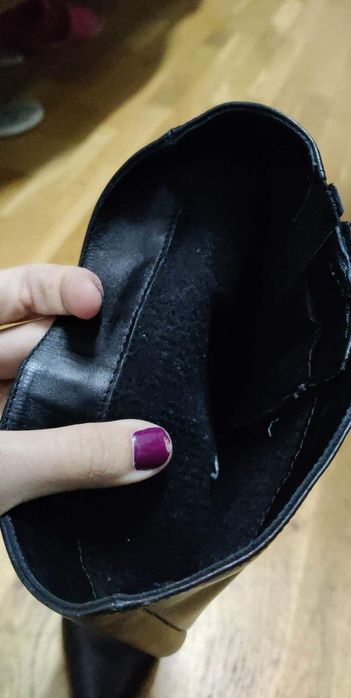 Cizme lungi din piele naturala