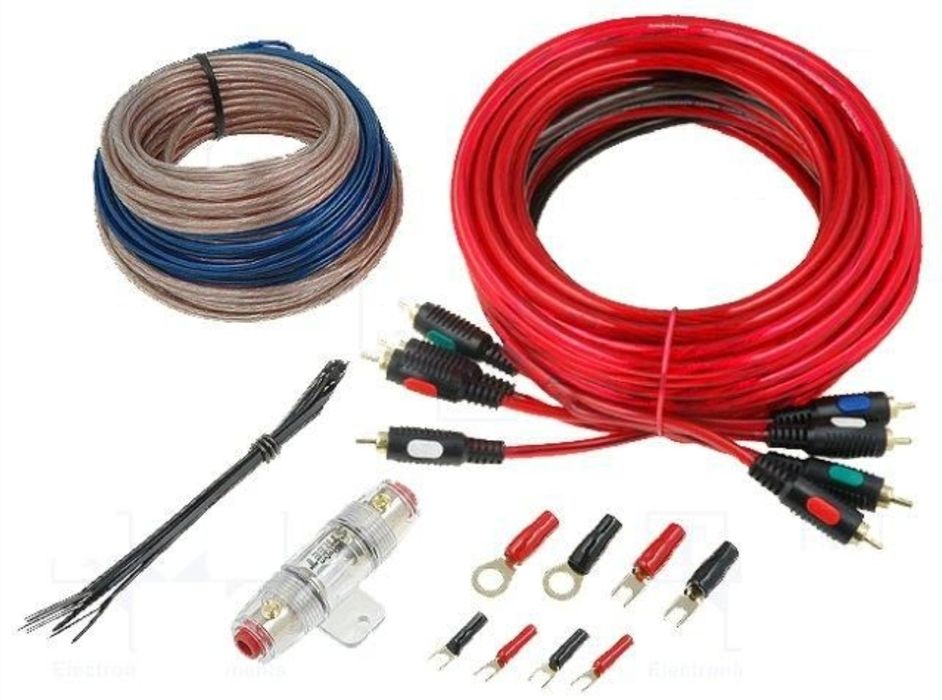 Kit cabluri profesional montaj subwoofer nou 6 10 20 MM ACV Germania