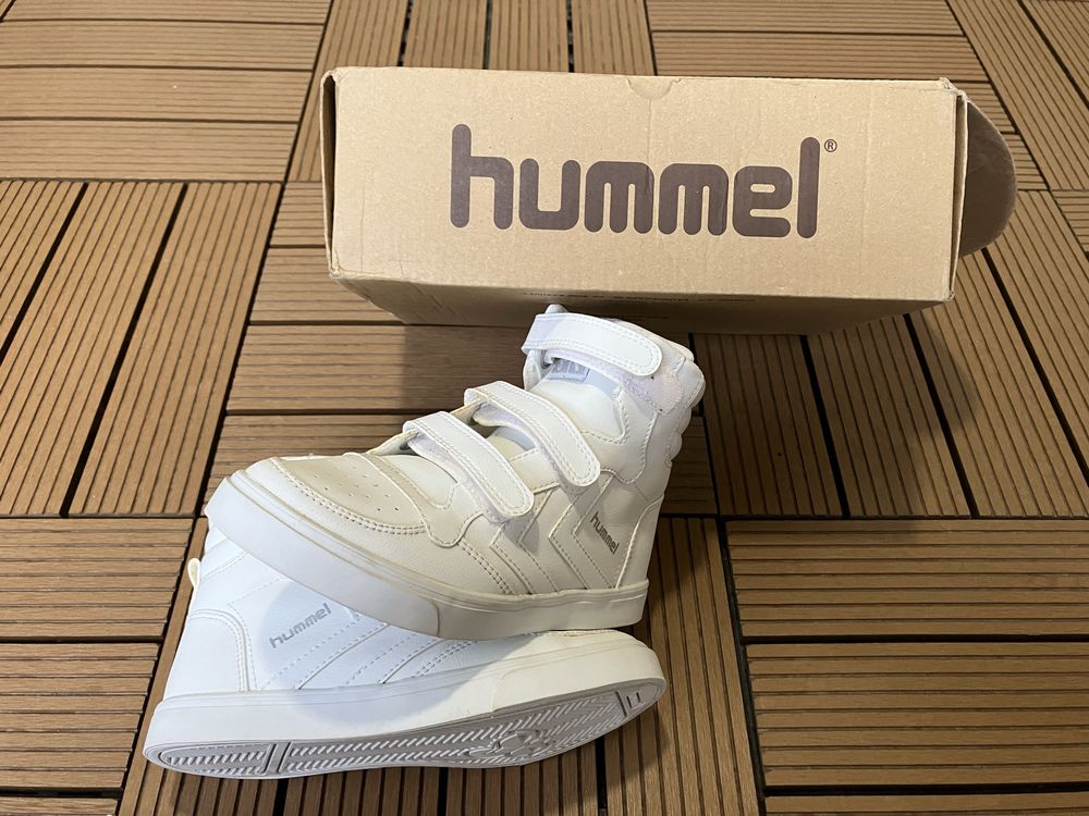 Hummel бели високи кожени кецове 34 номер