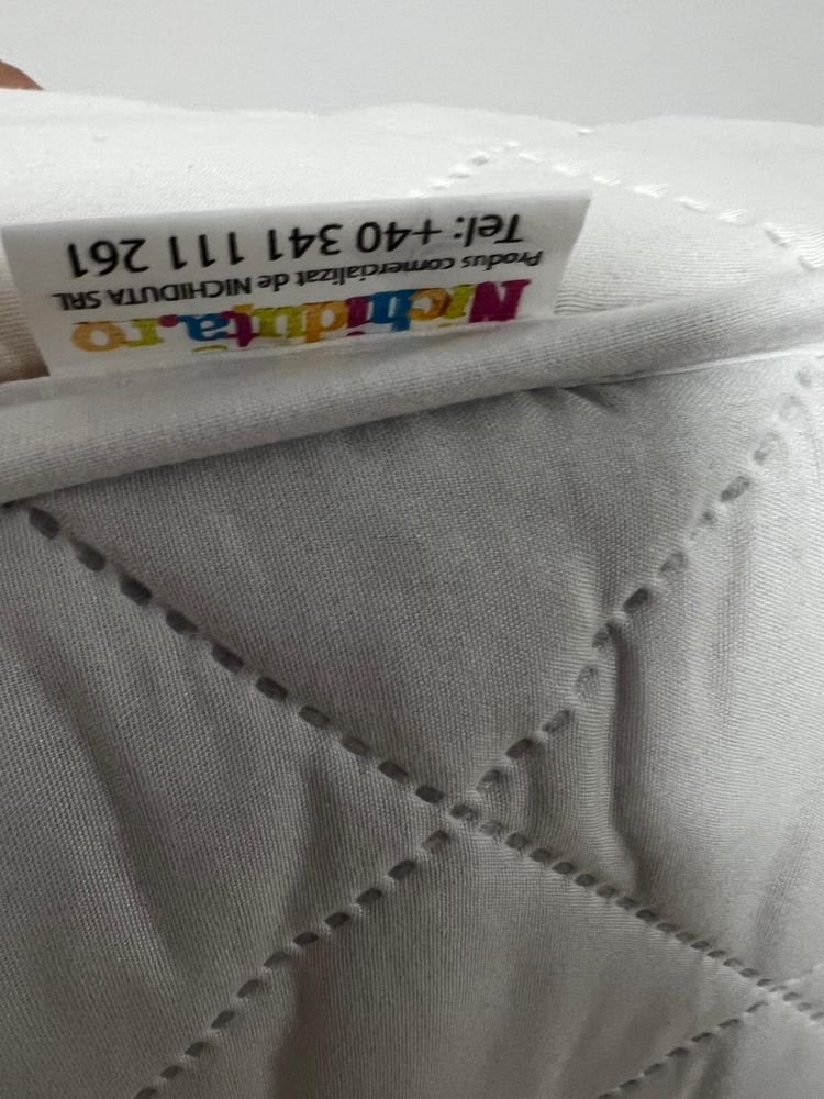 Patut Ikea + saltea cocos Nichiduta + protectie saltea si 2 cearsafuri