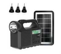 Kit solar portabil Gdlite GD8017 MK 3 becuri USB MP3 lanterna FM