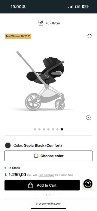 Scoica Cybex bebelus red