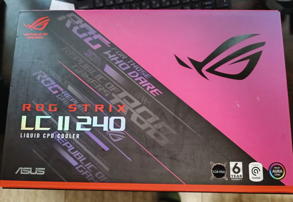 Водно охлаждане ASUS ROG Strix LC II 240 ARGB Гаранция AM4/AM5 LGA1700