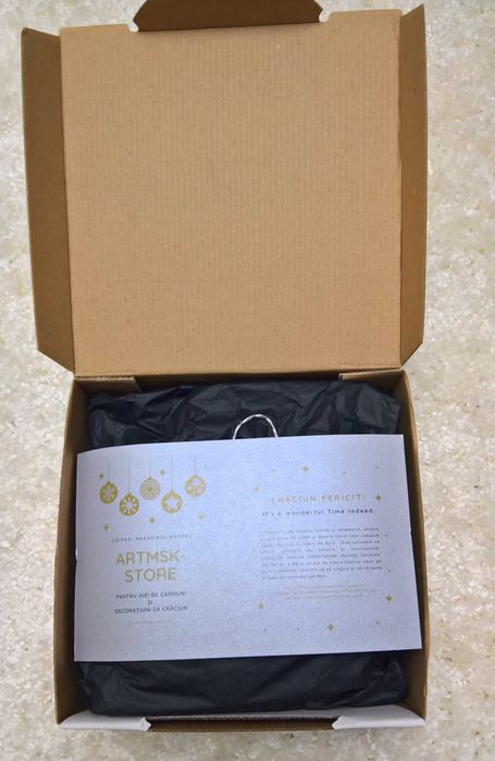 Set cadou ingeras pictat cu foita de aur