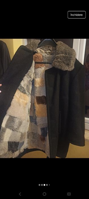 Cojoc bărbătesc tradițional autentic lână și blană, zona Harghita