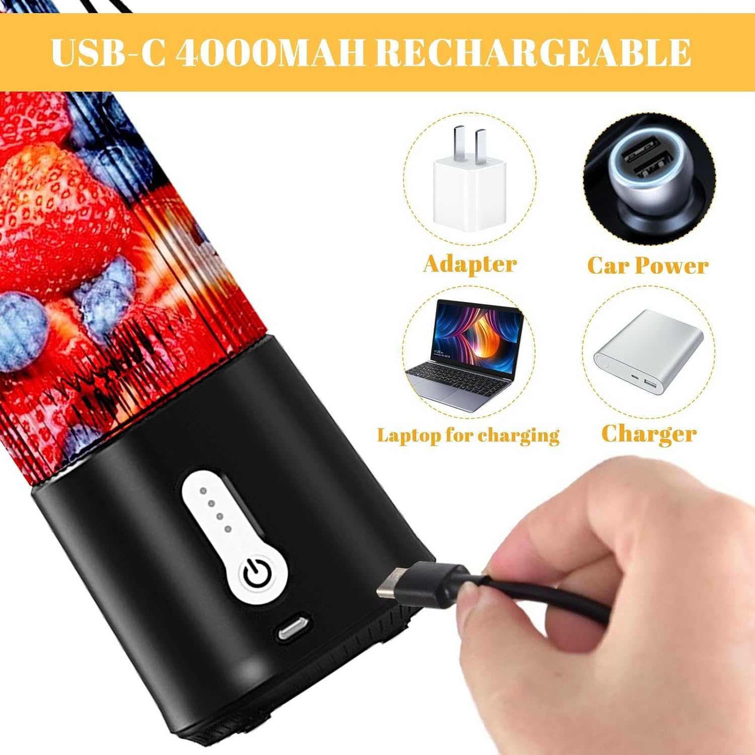 Blender Portabil 4000mah 500ml