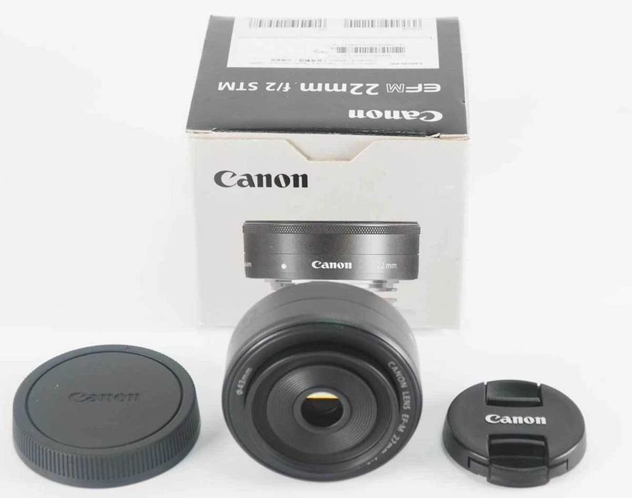 obiectiv foto CANON EFM 22mm F2 STM macro DSLR mirrorless nou in cutie