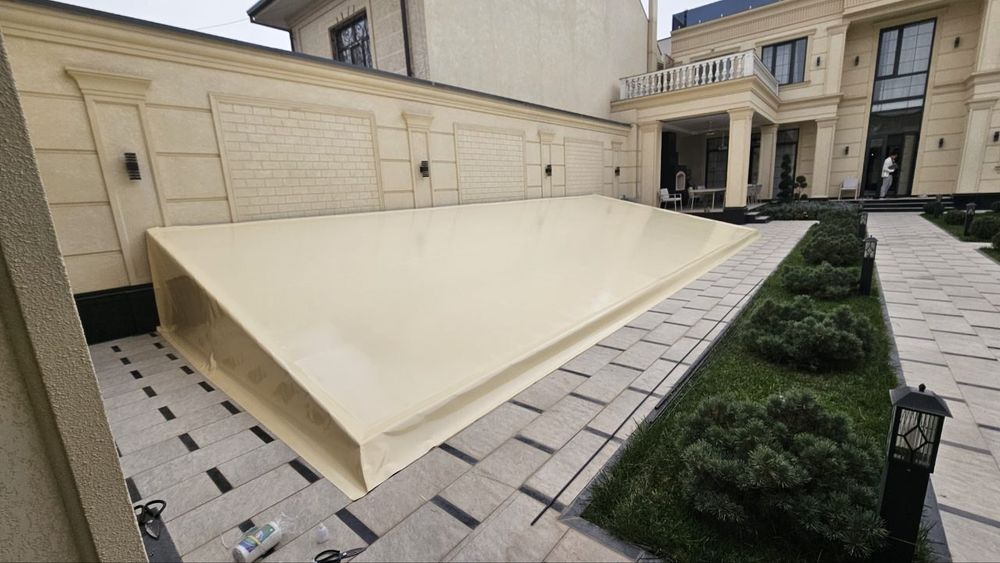 Тент баннер установка