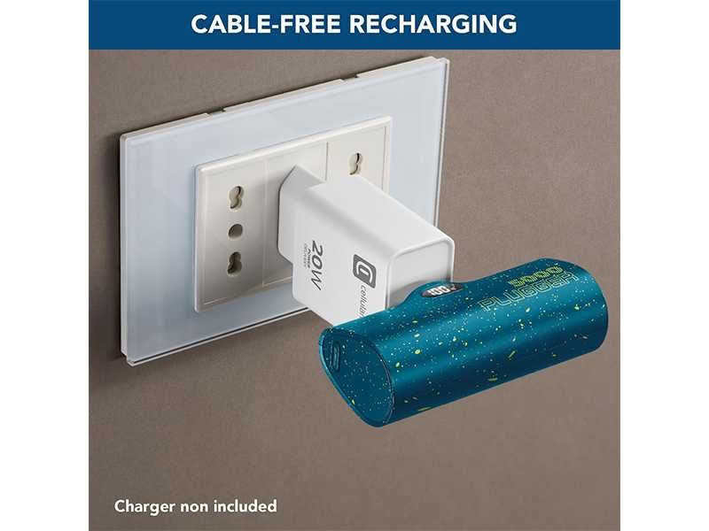 НОВИ! Външна батерия Cellularline Plugger 5000 mAh портативна синя