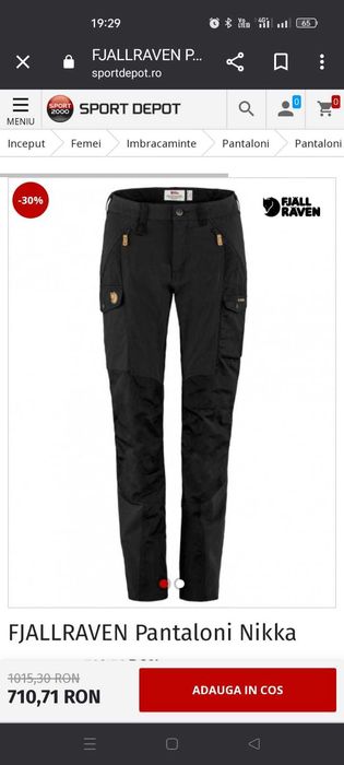 Pantaloni Fjall Raven