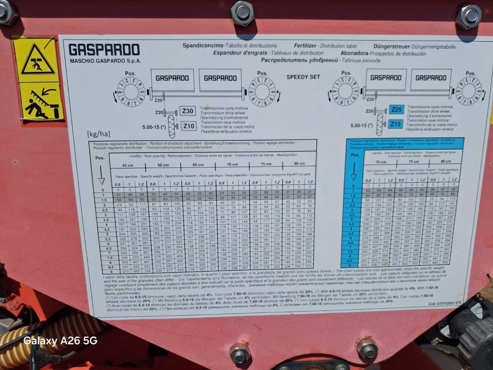 Semanatoare Gaspardo 16R