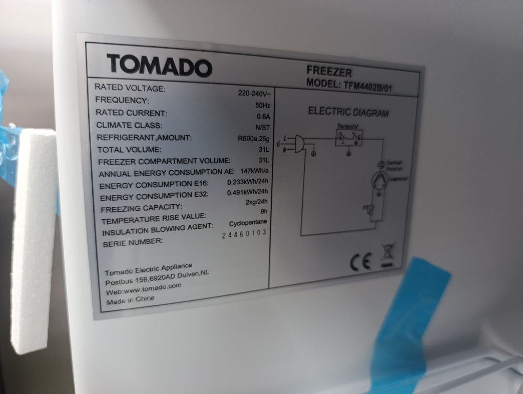Мини фризер TOMADO НОВО!!