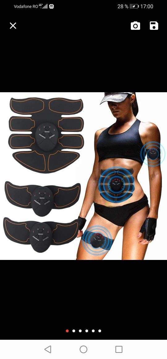 Set(5 bucăți) Centura electrostimulare EMS Smart Fitness