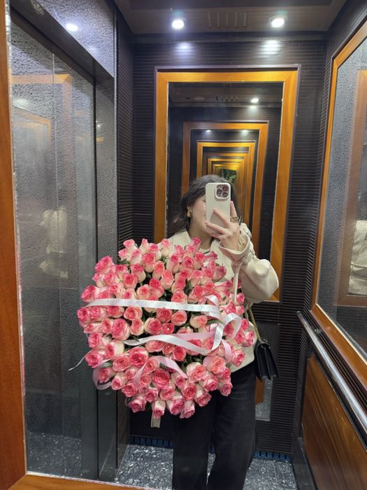 101 роза метровые без оформление