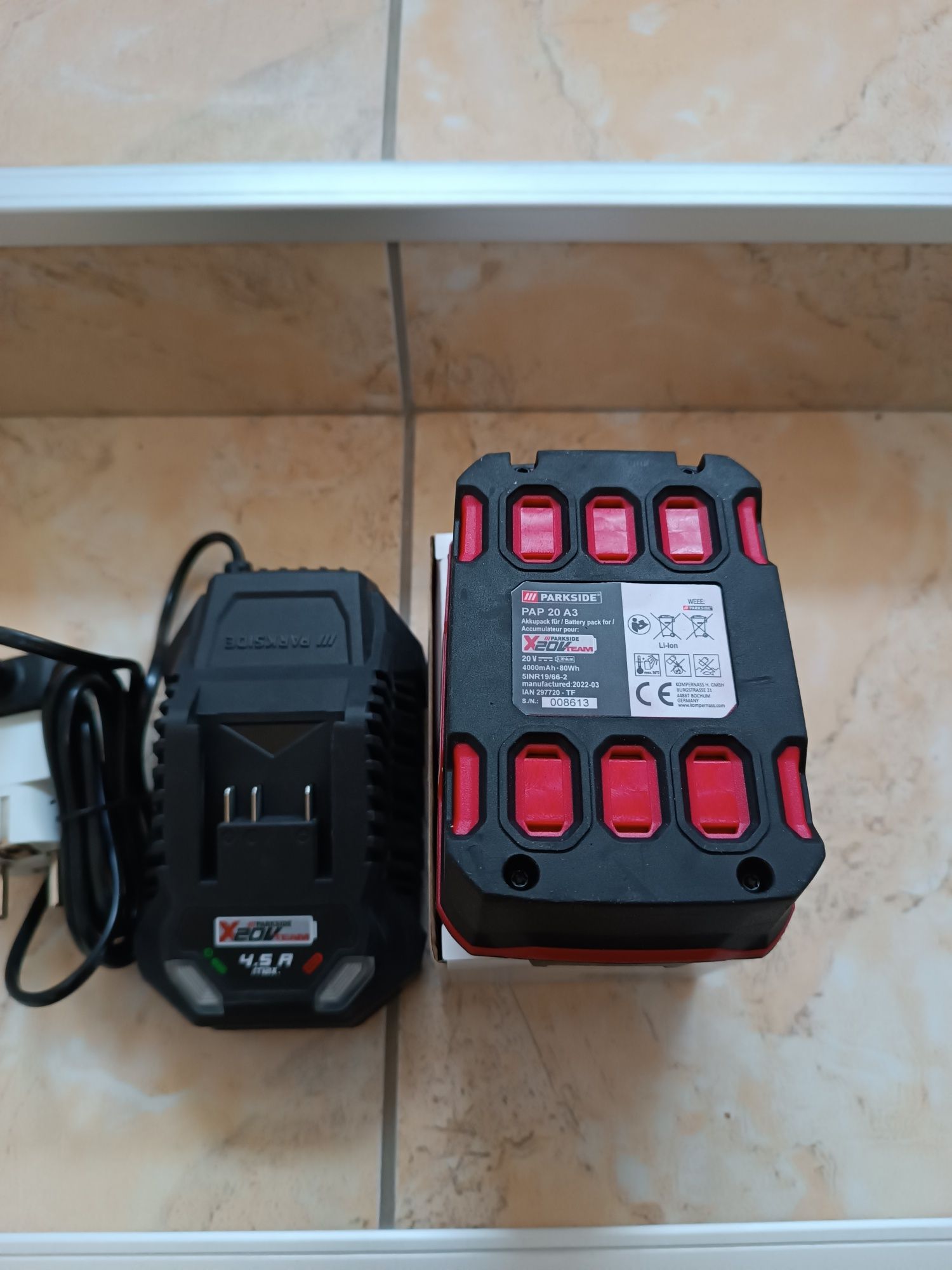 20V-2 и 4 Ah/Комплект Батерия Parkside/Парксайд
