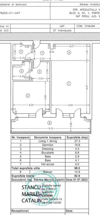 Spatiu comercial / birou 83 mpu, parter inalt, parcare