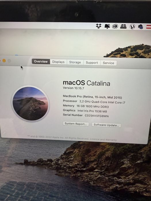 MacBook Pro 15 inch , Mid 2015