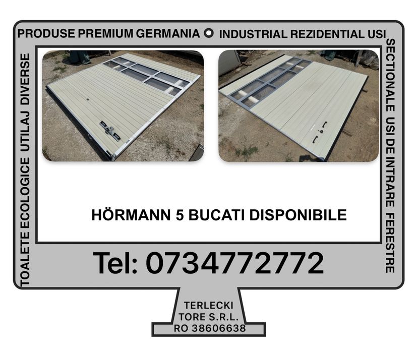 USA SECTIONALA INDUSTRIALA  poarta hala garaj H 356 x L 313 Garantie