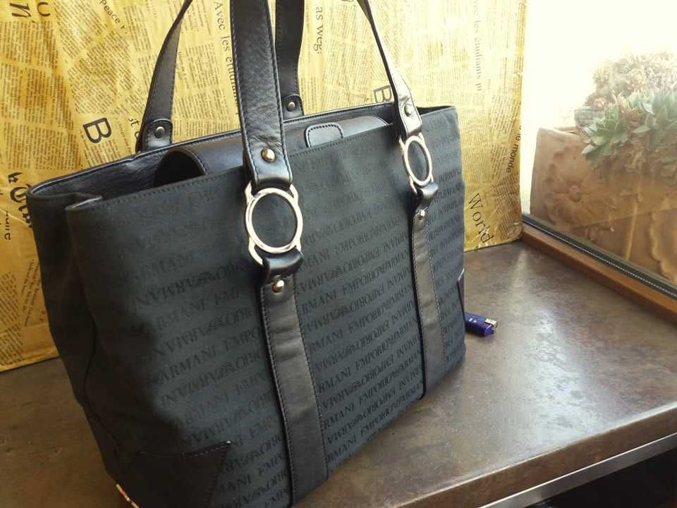 Emporio Armani-черна чанта /естествена кожа