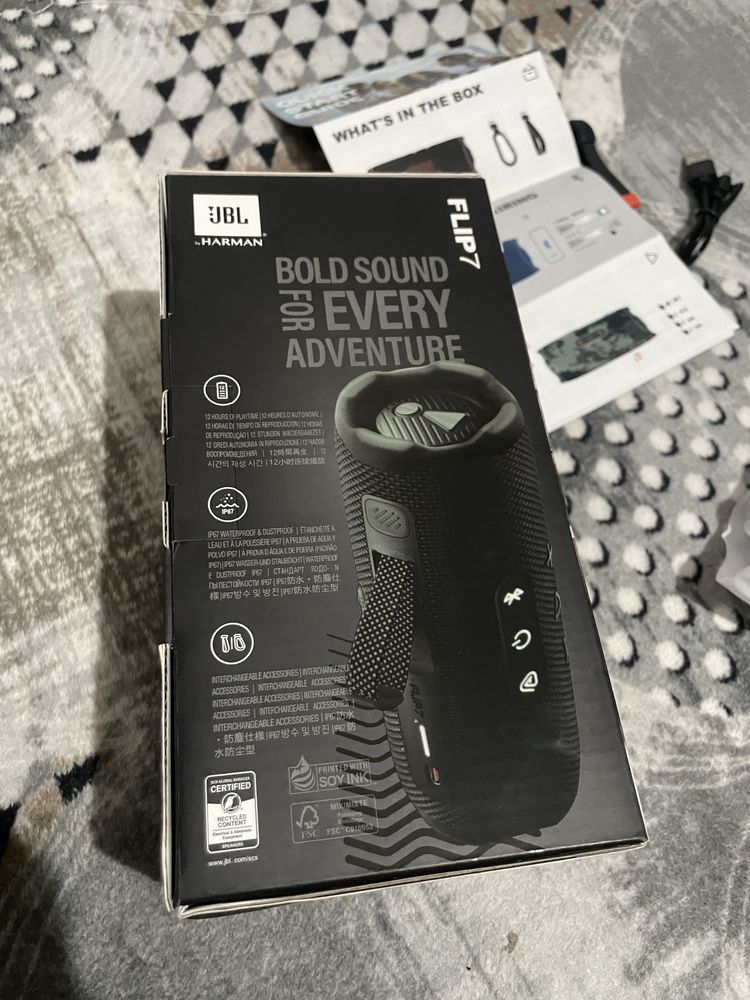 Boxă JBL Flip 7 – Nouă – Sunet Premium oriunde