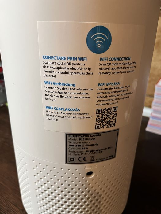 Purificator WiFi Alecoair p15 Kiddo