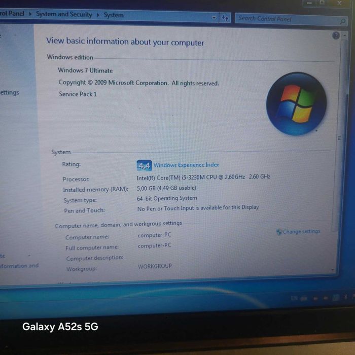 Vand leptop i5 5gb rami hd 500