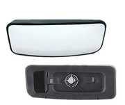 Geam oglinda exterioara cu suport fixare Mercedes Sprinter 209-524, 2009-2018, Sprinter W910, 2018-, Vw Crafter (2e), 2009-04.2017, Dreapta, panoramica; cromat; inferior; fixare rotunda