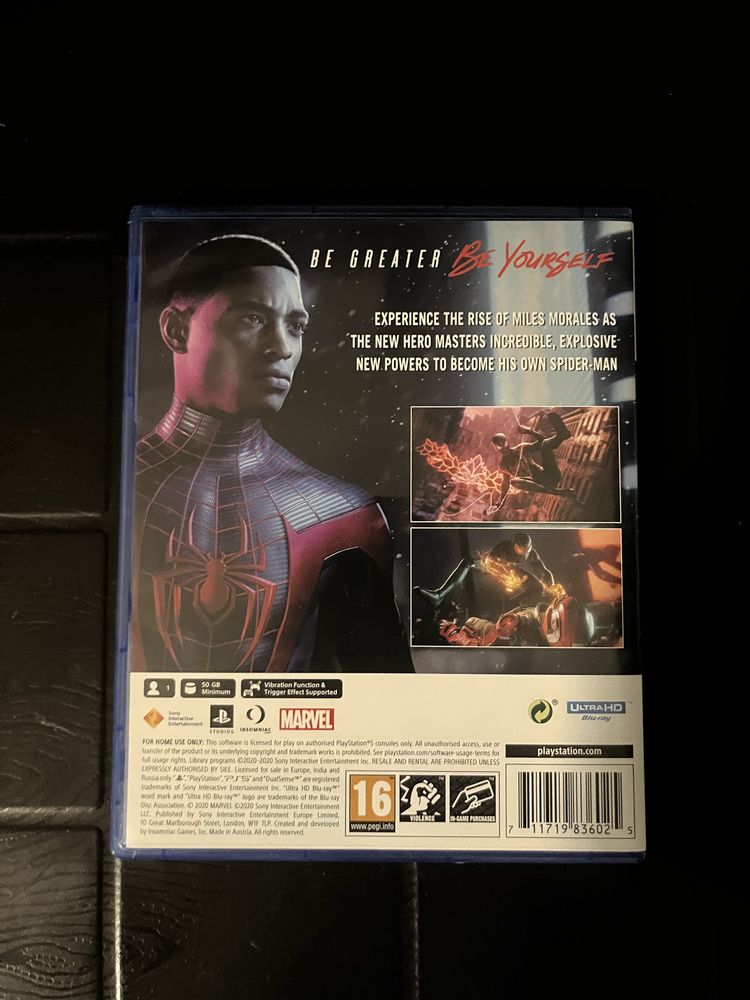 Продавам Spider men miles morales PS5!
