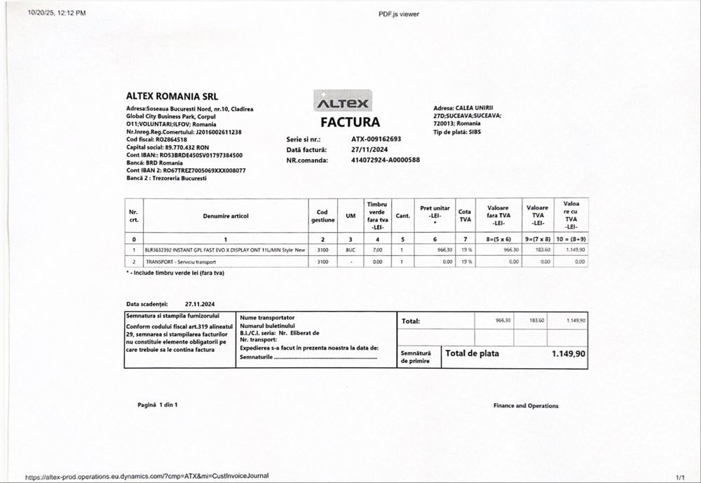 Vand instant gpl Ariston