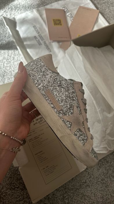 Golden goose Super-Star glitter sneakers adidași 40 (39,5) eur