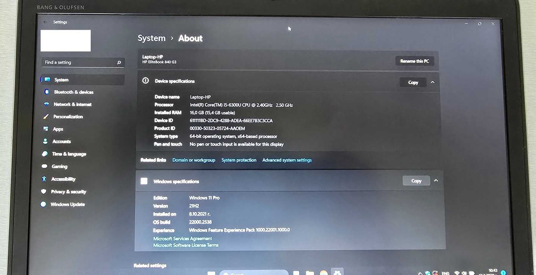 Продавам лаптоп, работна мобилна станция, HP EliteBook 840 G3