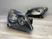 Faruri sport Opel Astra H GTC Twintop Angel Eyes look negru lupa NOU