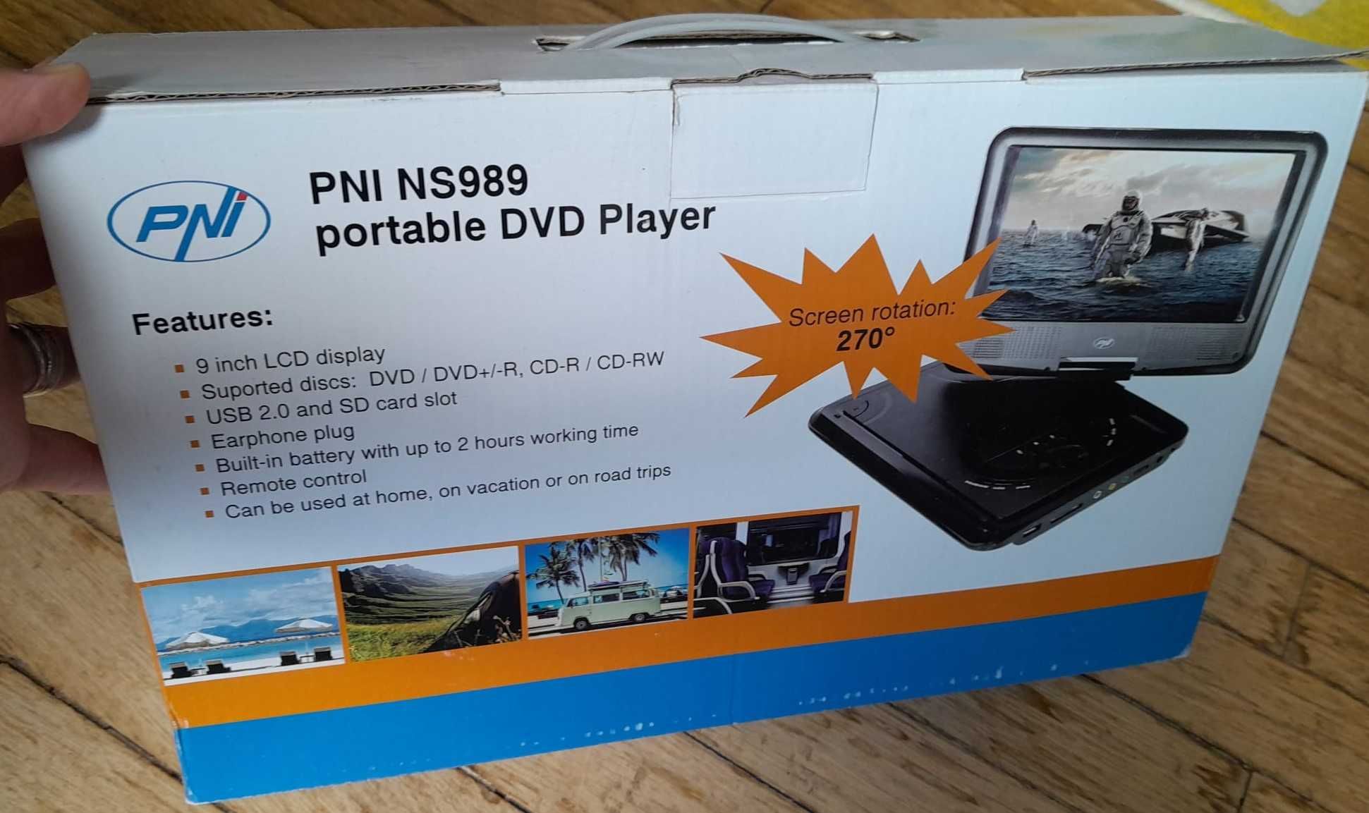 DVD player portabil PNI NS989, ecran 9 inch - NOU