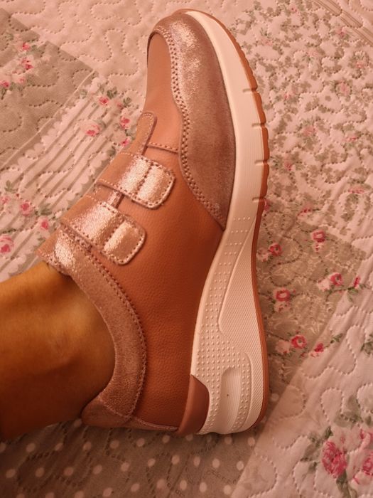 Обувки - естествена кожа, розови