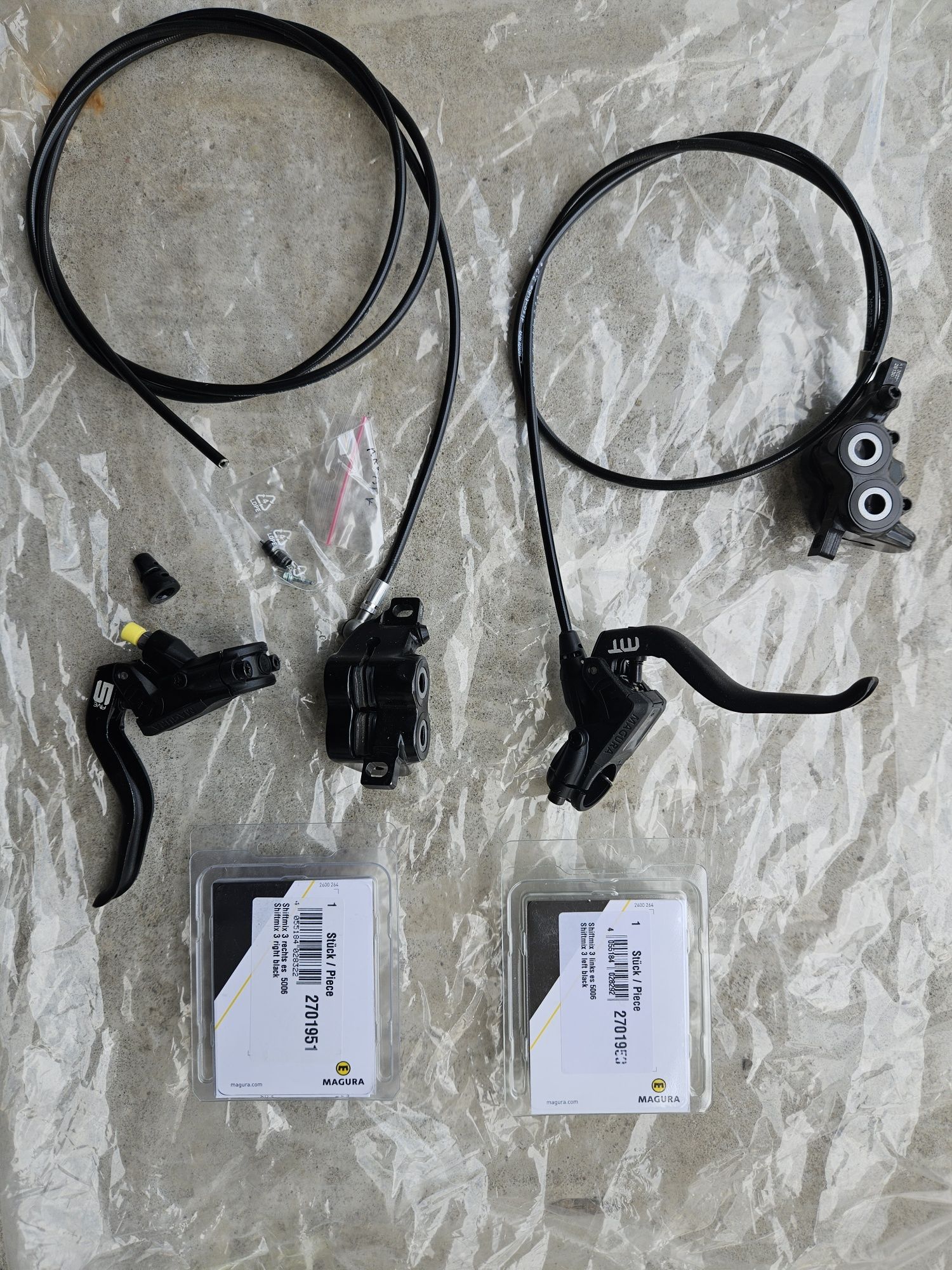 Kit complet frane bicicleta MTB Magura MT 5 cu tot cu discuri