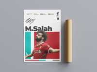 Poster ilustratie Mohamed Salah. Cadou pentru fanii Liverpool FC.