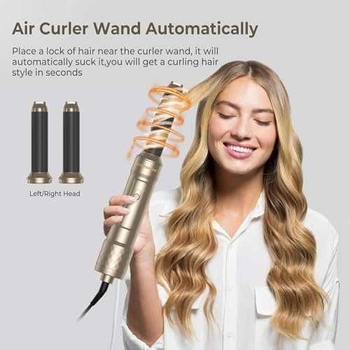 Нов Сешоар четка 6 в 1 с авто маша йони обем и изправяне коса прическа