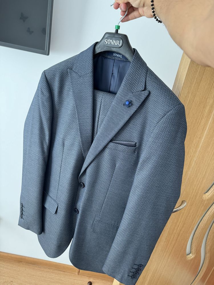 Costum barbatesc slim fit Suvari, costum nunta, botez