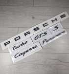 Emblema-Sigla-Logo-Porsche-Cayenne-Panamera-Neagra-Black-S-GTS-Turbo
