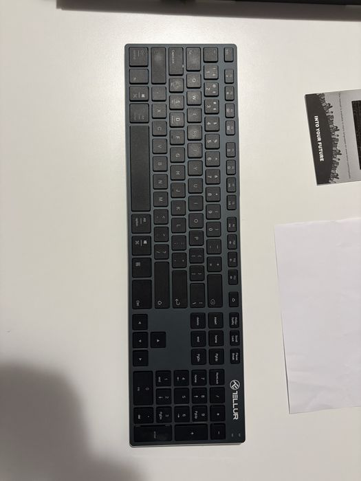 Клавиатура Tellur Shade, безжична, US, алуминиева, bluetooth