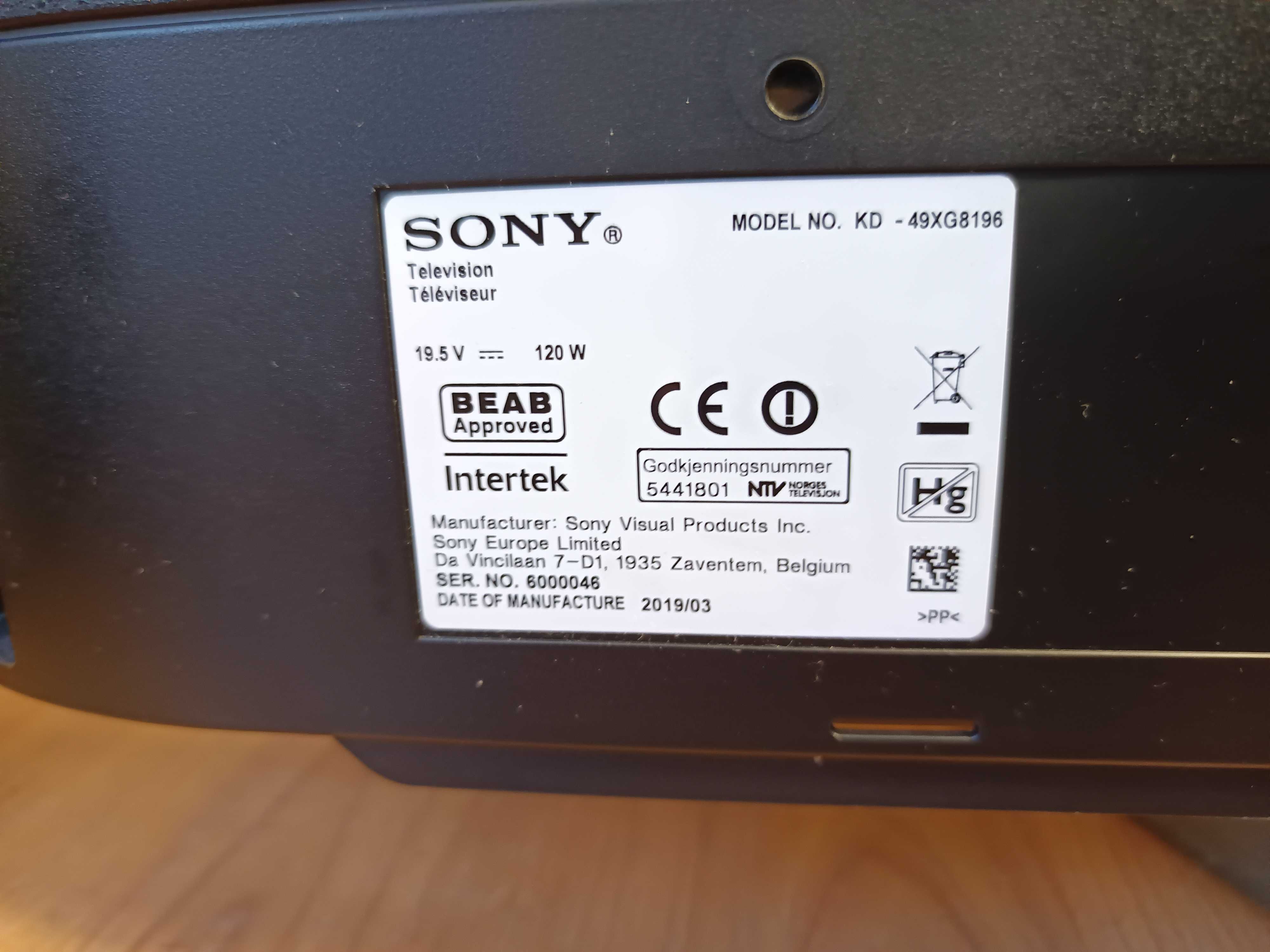 Televizor Sony Smart 4K 123cm ultraslim