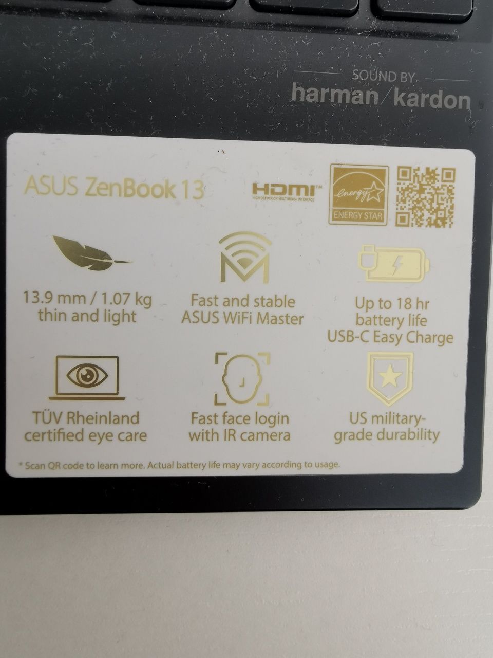 Asus ZenBook model UX325E notebook pc