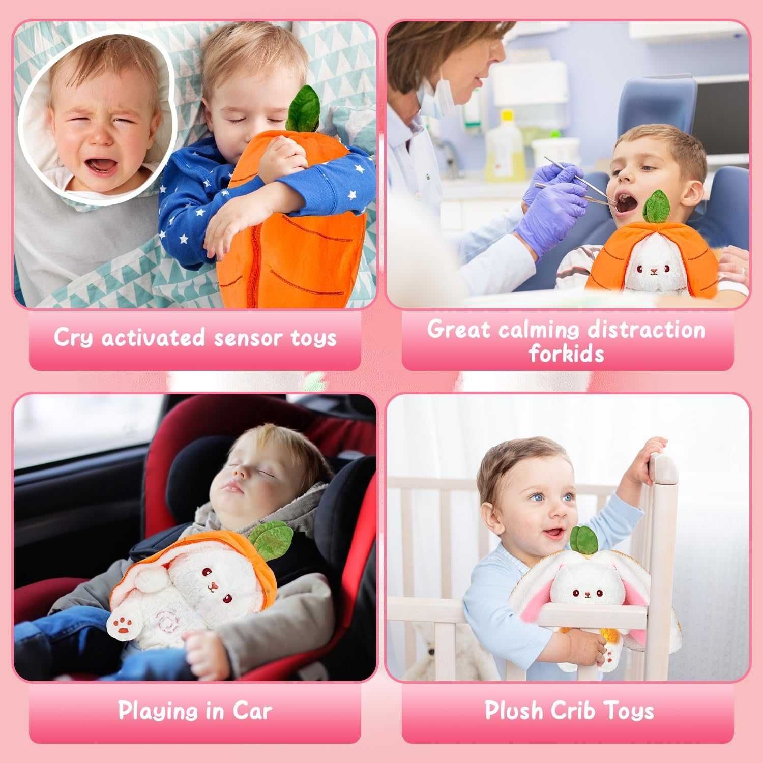 Дишаща плюшена играчка Зайче, Плюшена играчка за сън Заек