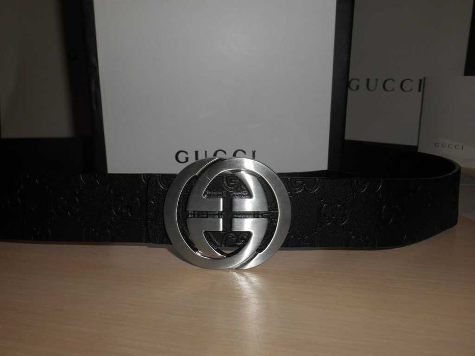 În stoc Gucci Curea pentru bărbaț, femeie piele 93-09