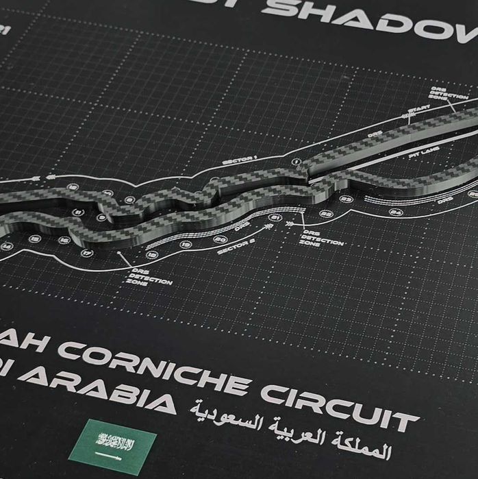 Jeddah – Hartă 3D circuit Formula 1 Saudi Arabian GP • GPX Collection