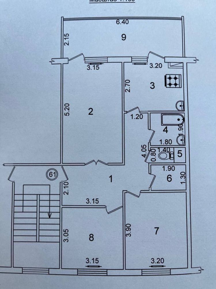 Срочная продажа. Юн-14. 3/5/5 (площадь 77 м2)