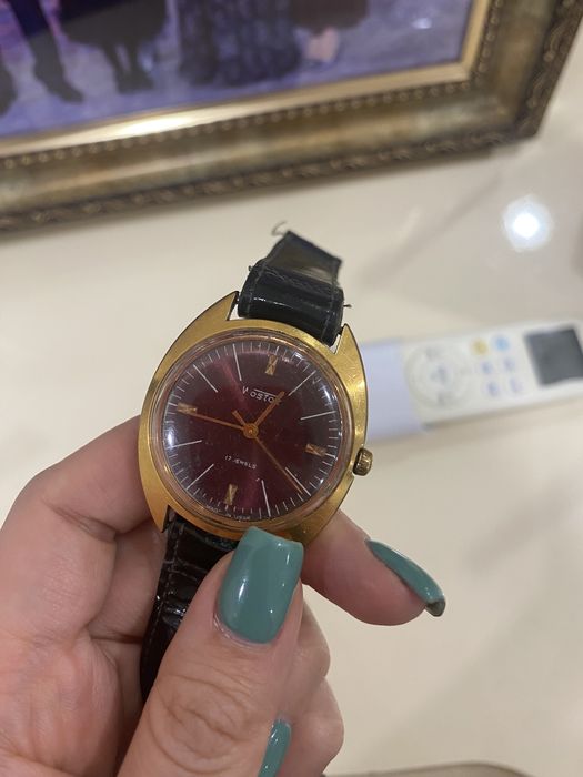 Винтажные часы Vostok AU10 СССР, рабочие, позолота