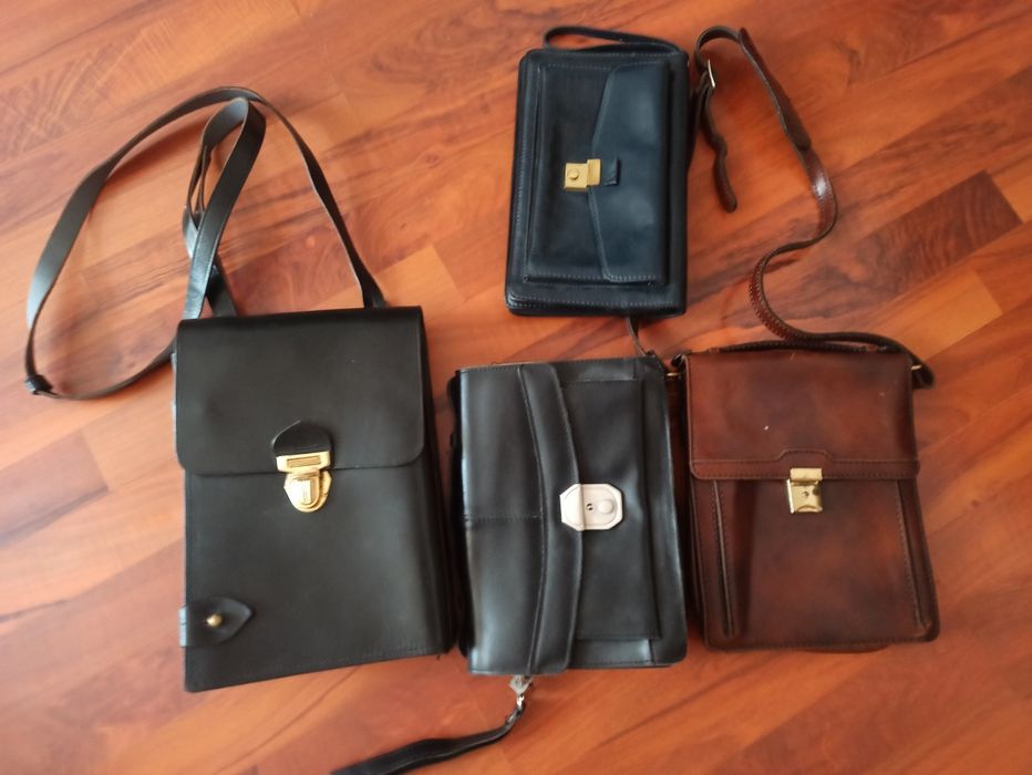 Genti vintage piele naturala