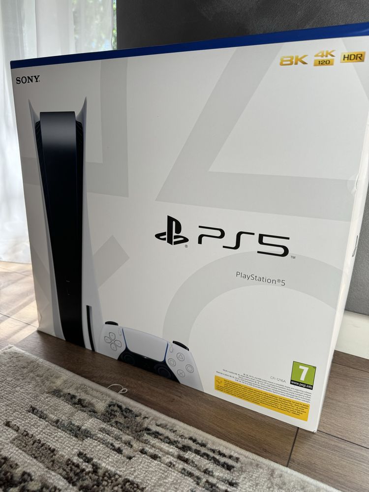 Vand PlayStation5 nou + Controller wireless PS5 Dual Sense black